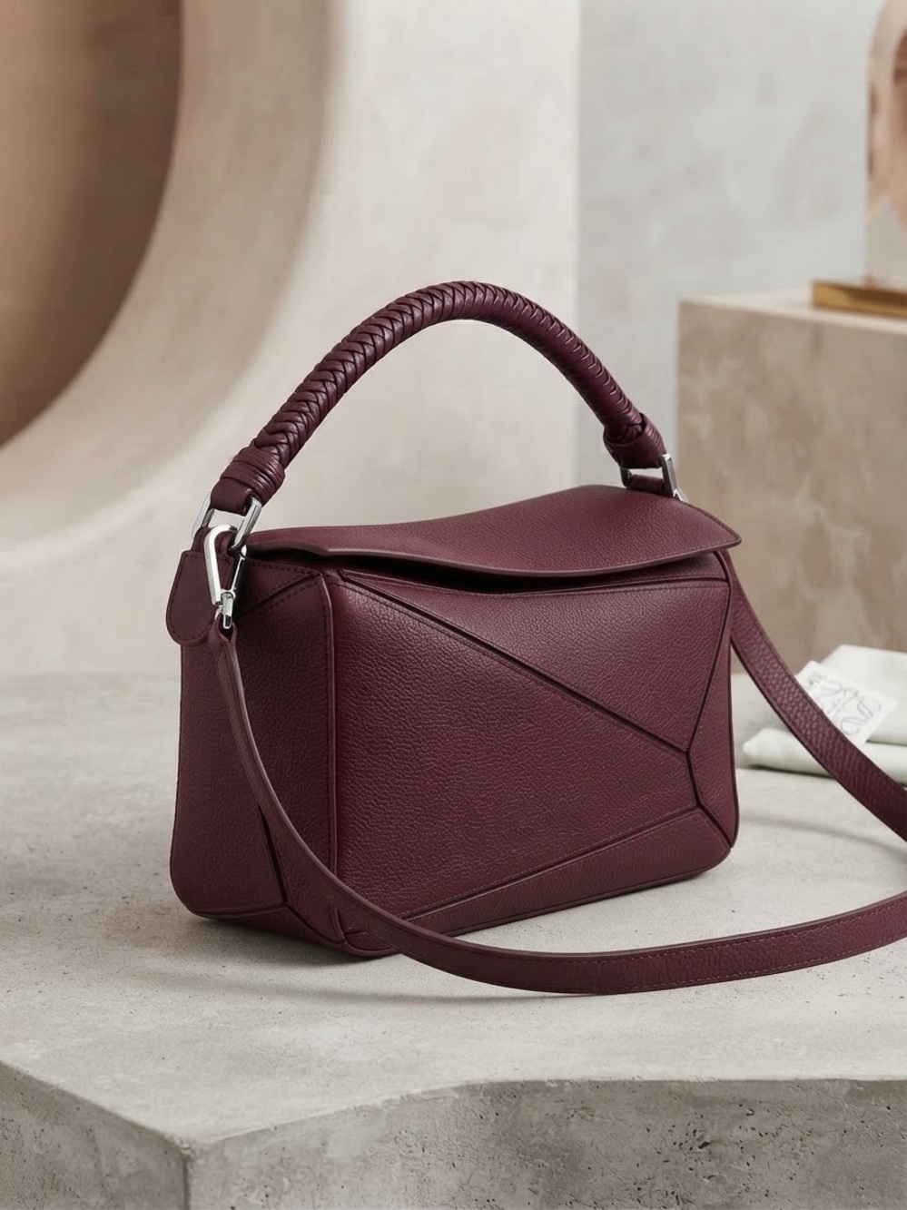 NEW Walter Baker Burgundy Pebbled Leather Jagger Crossbody Handbag